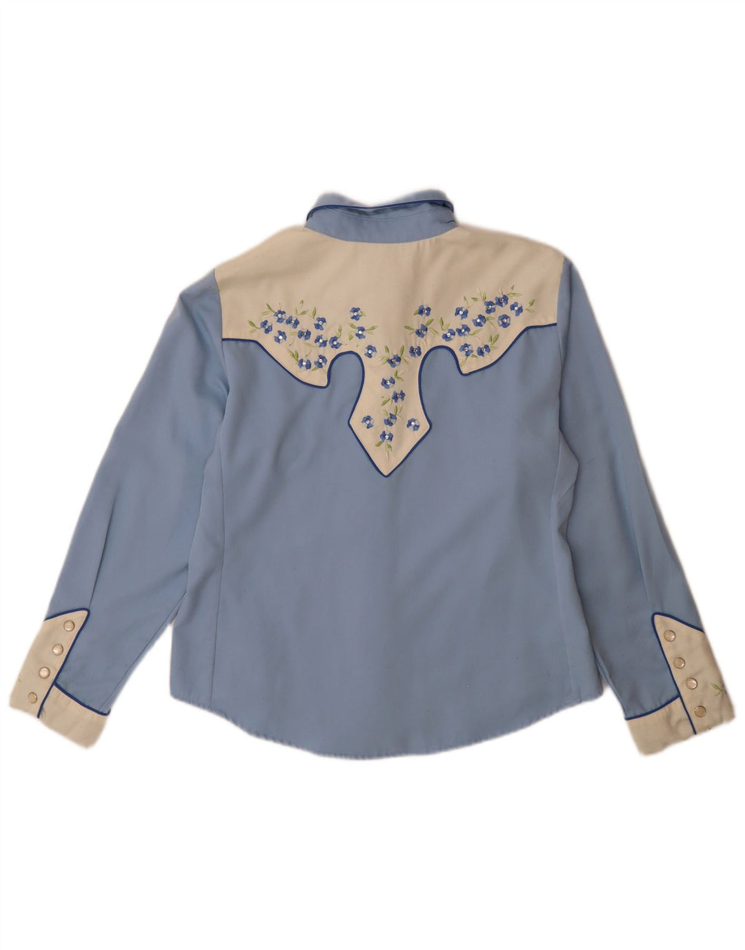 Cămașă Scully pentru femei UK 14 Medium Blue Colorblock Rayon