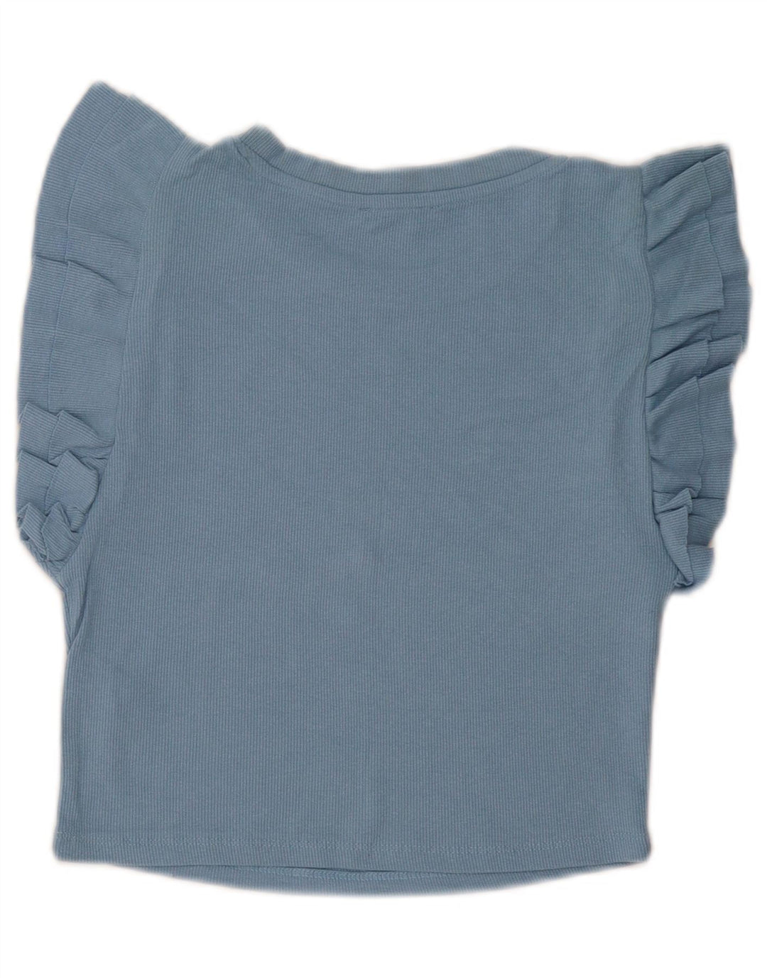 Bluză de top pentru femei Zara UK 14 mare, albastru, bumbac