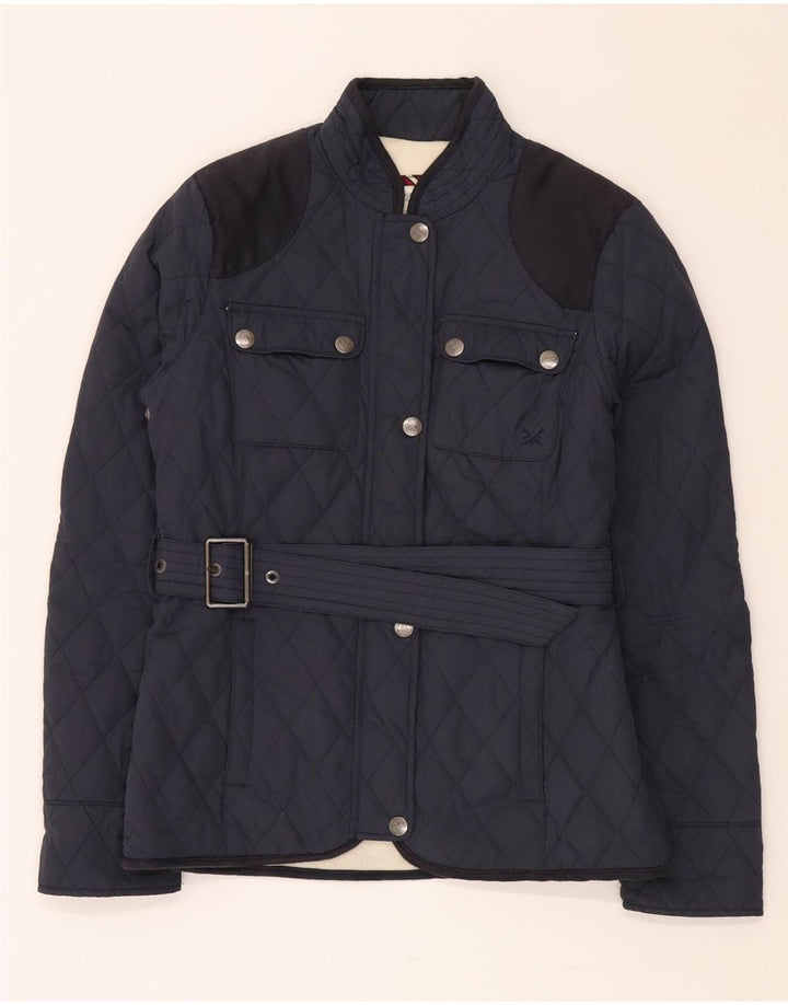 CREW CLOTHING Jachetă matlasată croită pentru femei UK 8 Small Bleumarin