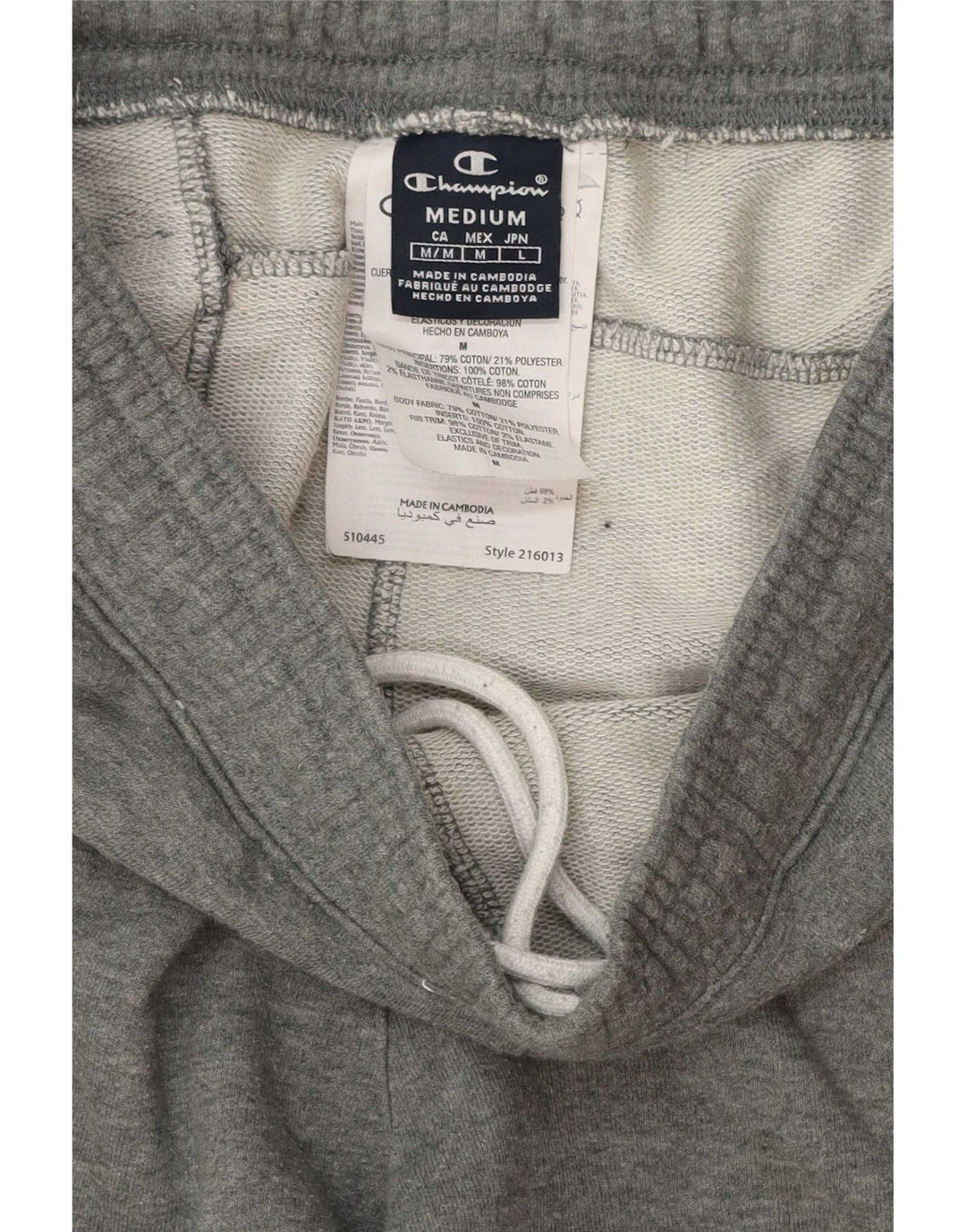 Pantaloni de trening pentru bărbați Champion Pantaloni de jogging, bumbac gri mediu