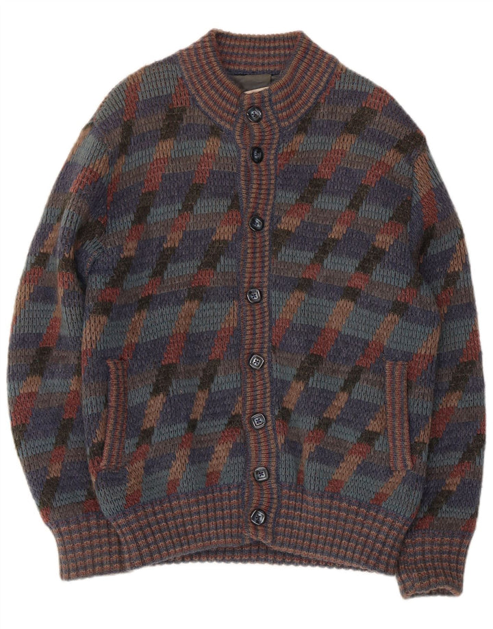 Cardigan Vintage pentru bărbați, cu dungi medii, multicolore