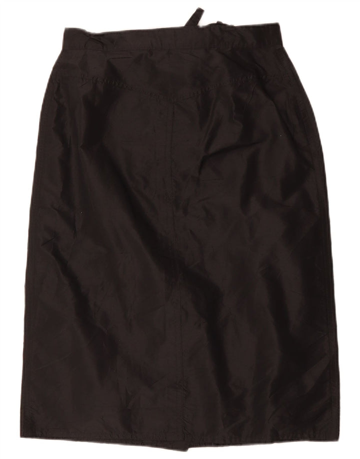 Fusta dreaptă pentru femei vintage cu talie înaltă W28 mediu negru