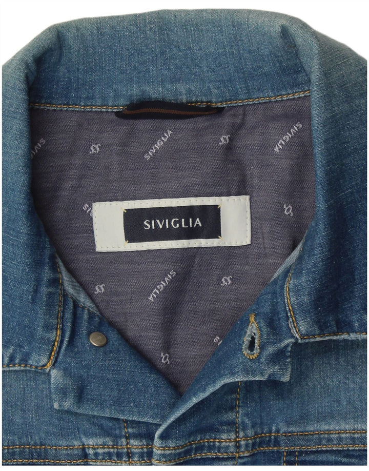 SIVIGLIA Gilet Denim pentru bărbați UK 38 Medium Blue