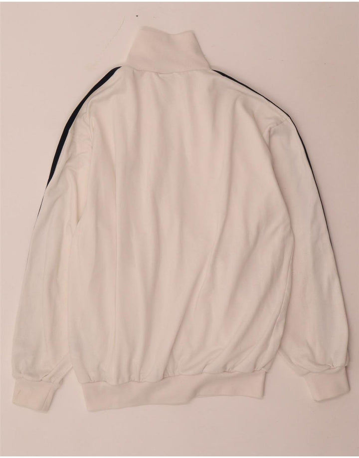 Jachetă de top pentru trening pentru bărbați Adidas Regular Fit UK 36/38 Poliester alb mic