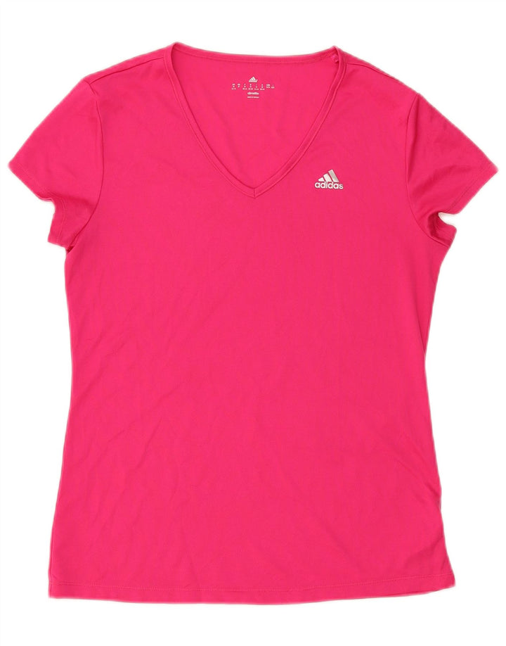 Tricou Adidas Climalite pentru femei Top UK 12/14 Medium Pink Poliester