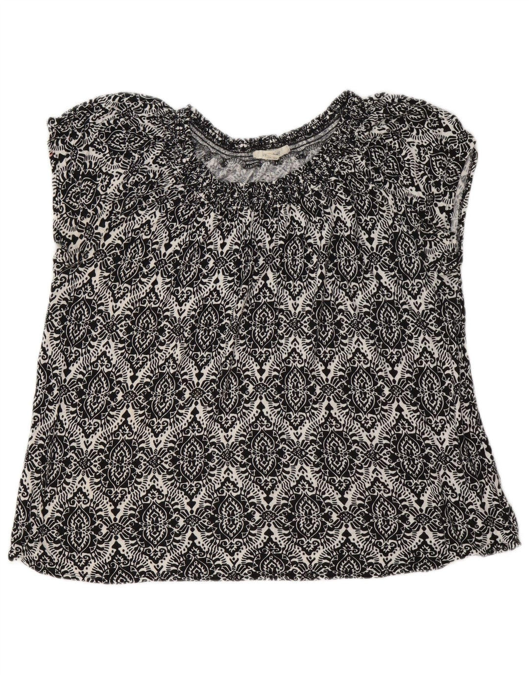 Bluză pentru femei White Stuff Top UK 14 Large Black Paisley Linen