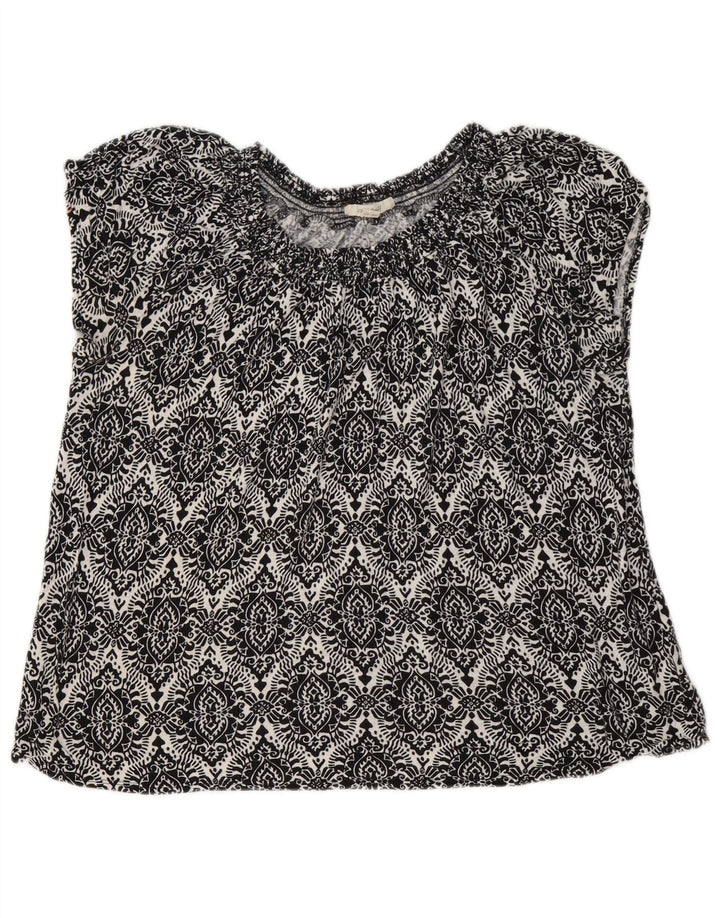 Bluză pentru femei White Stuff Top UK 14 Large Black Paisley Linen