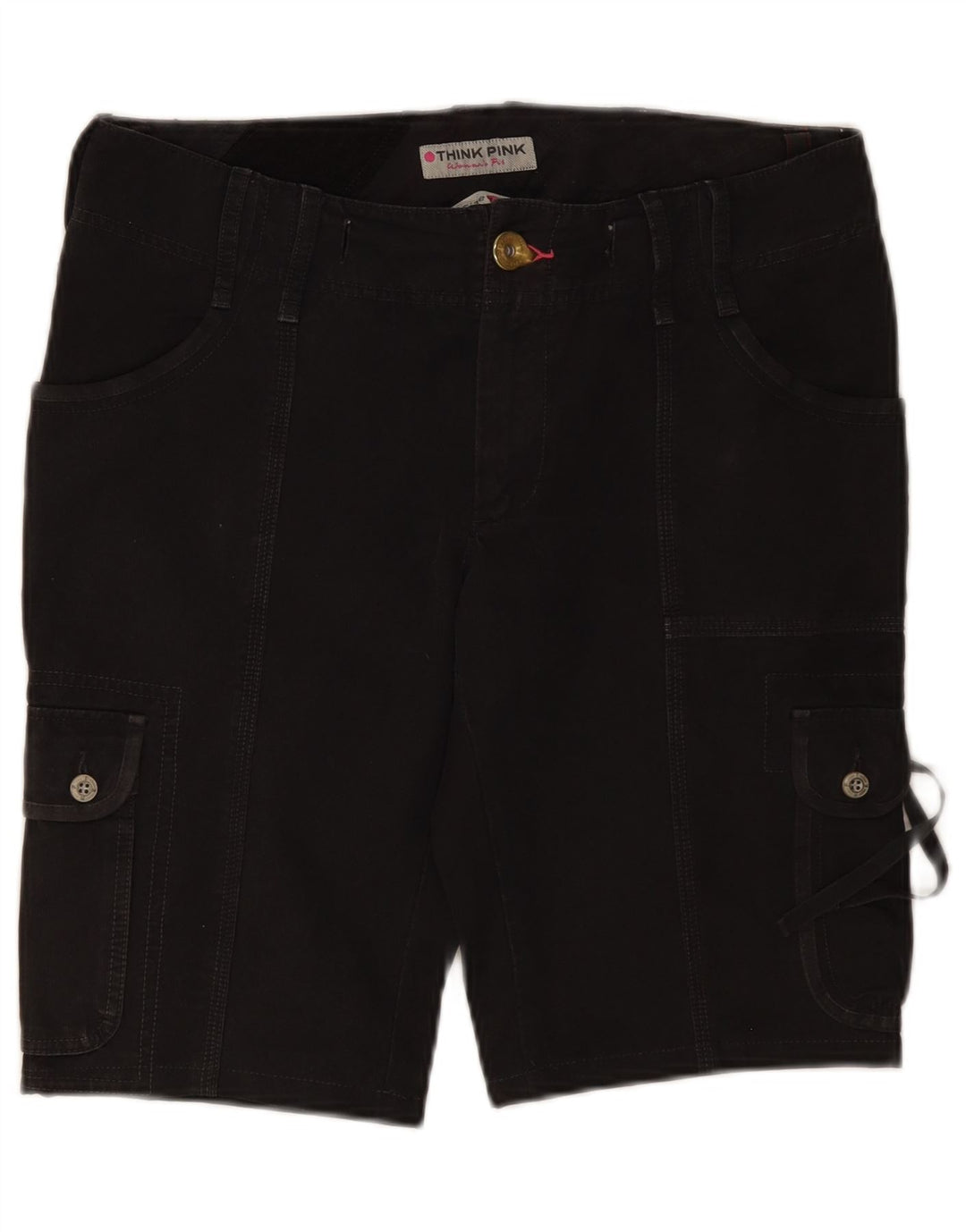 Pantaloni scurti cargo pentru femei Think Pink IT 46 Large W34 Bumbac gri