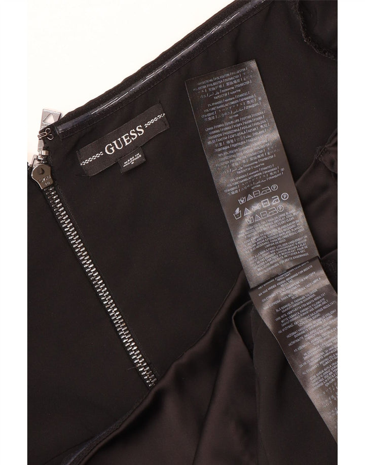 Rochie Guess pentru femei, cu umăr deschis, bodycon UK 8, poliester negru mic