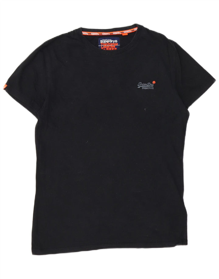 SUPERDRY Tricou Bărbați Top Mediu Negru Bumbac