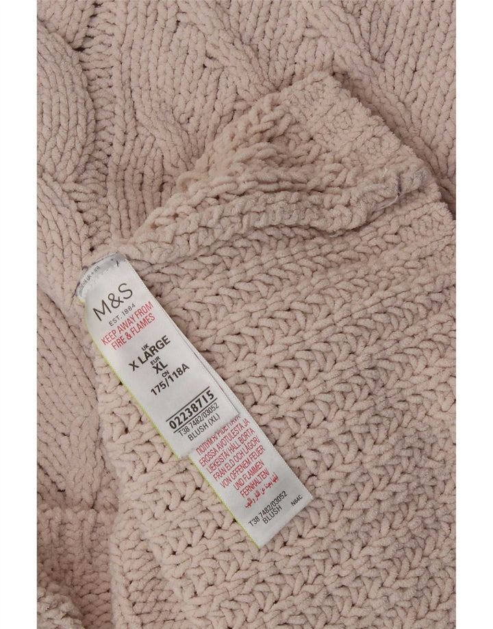 Pulover pentru femei cu gât țestoasă supradimensionat Marks & Spencer UK 18 XL bej