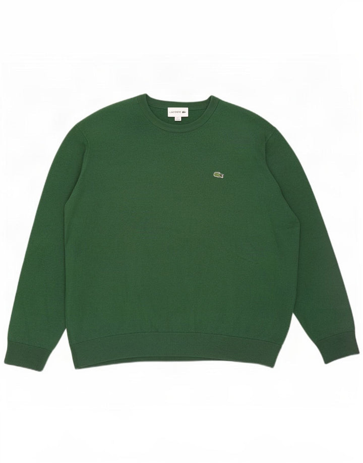 Pulover pentru bărbați Lacoste cu gât de barcă Mărimea 7 2XL Lână verde