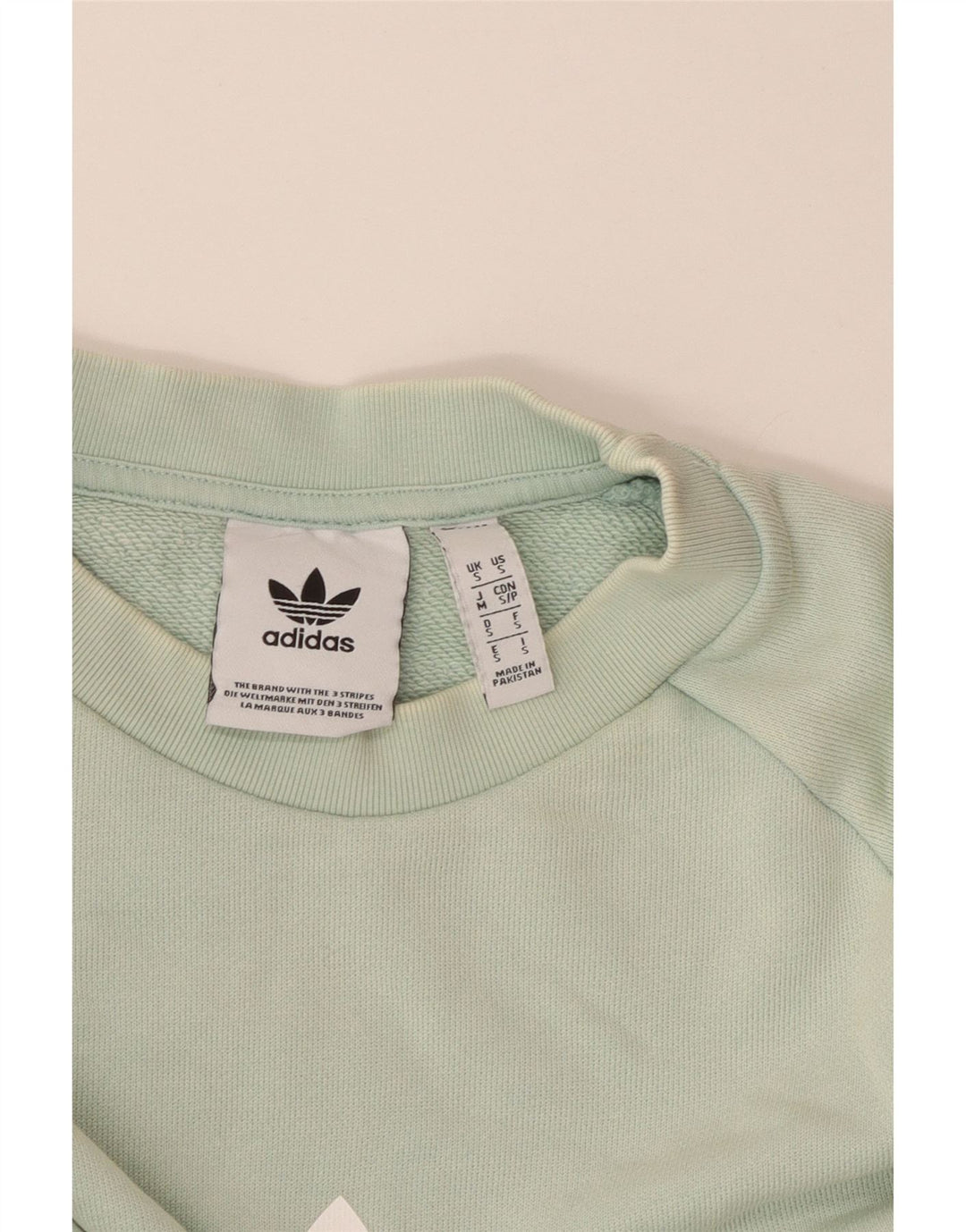 Hanorac grafic pentru bărbați Adidas Jumper mic din bumbac turcoaz