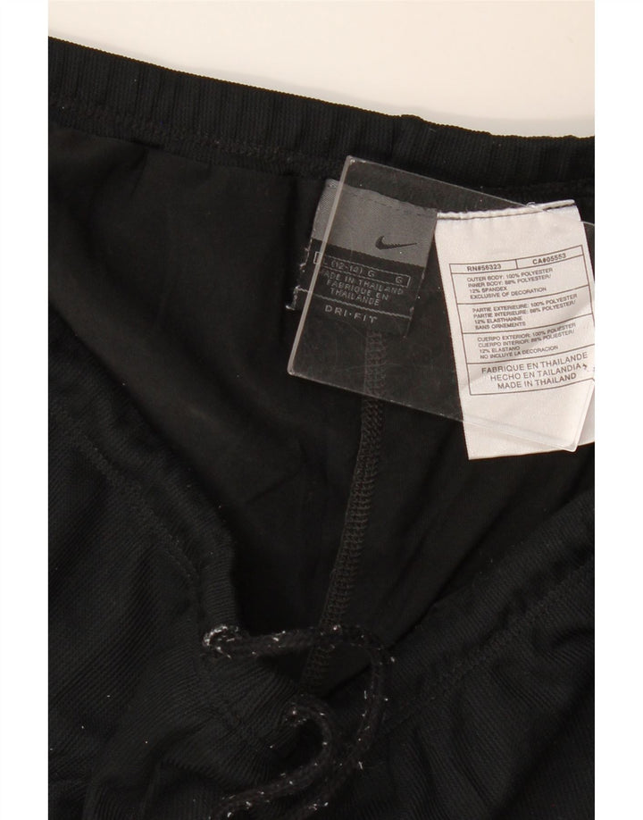Pantaloni scurți sport Nike Dri Fit pentru femei US 12/14 Poliester negru mare