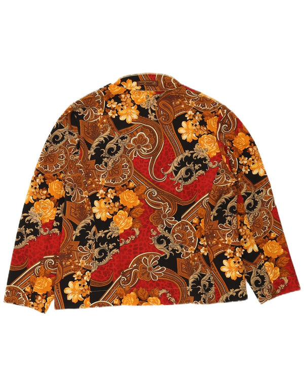 Blazer Vintage pentru femei cu 5 nasturi, UK 16, mare, multicolor, cachetele