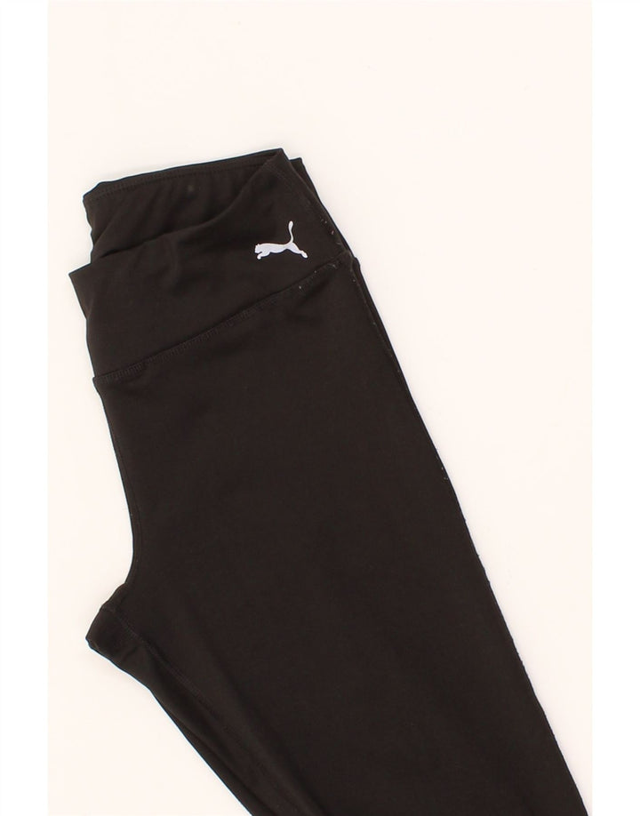 PUMA Womens Leggings UK 4 XS  Black Polyester Vintage Puma and Second-Hand Puma from Messina Hembry 