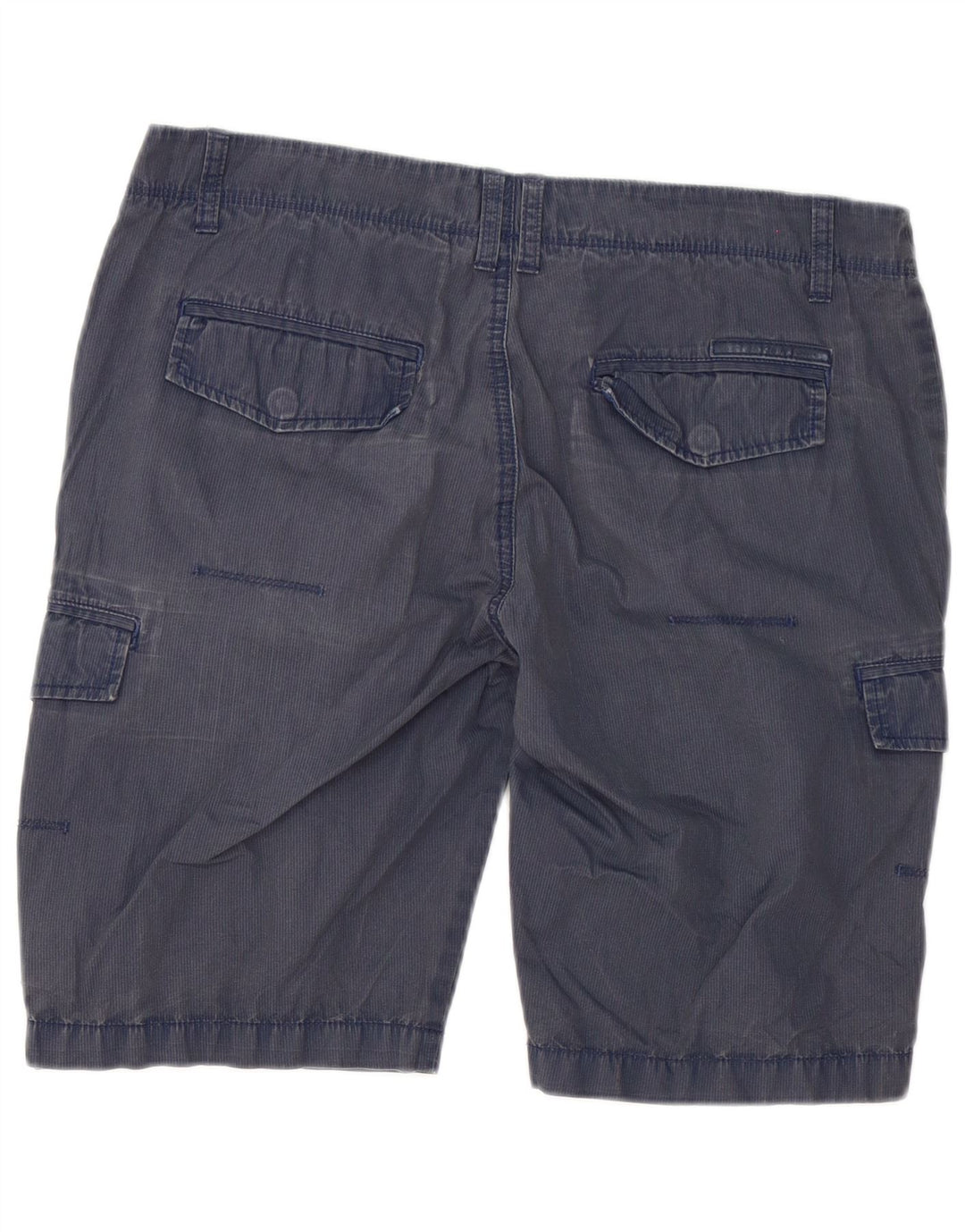 Pantaloni scurți cargo pentru bărbați Calvin Klein W33, bumbac cu dungi, albastru marin mediu