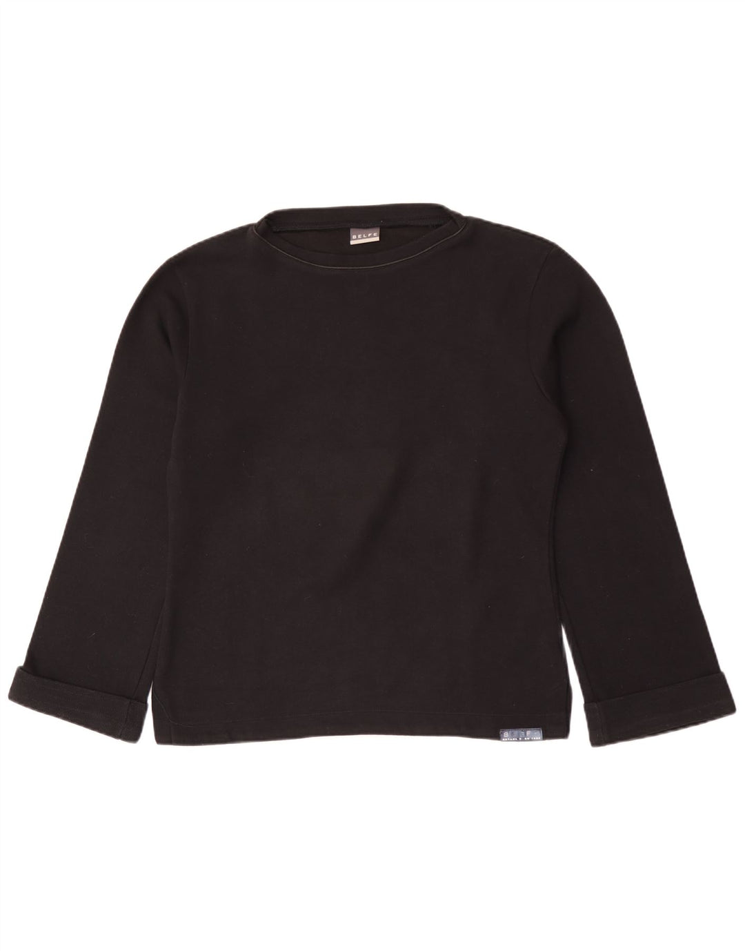 Belfe Top pentru femei cu mânecă lungă UK 12 Medium Negru Poliester
