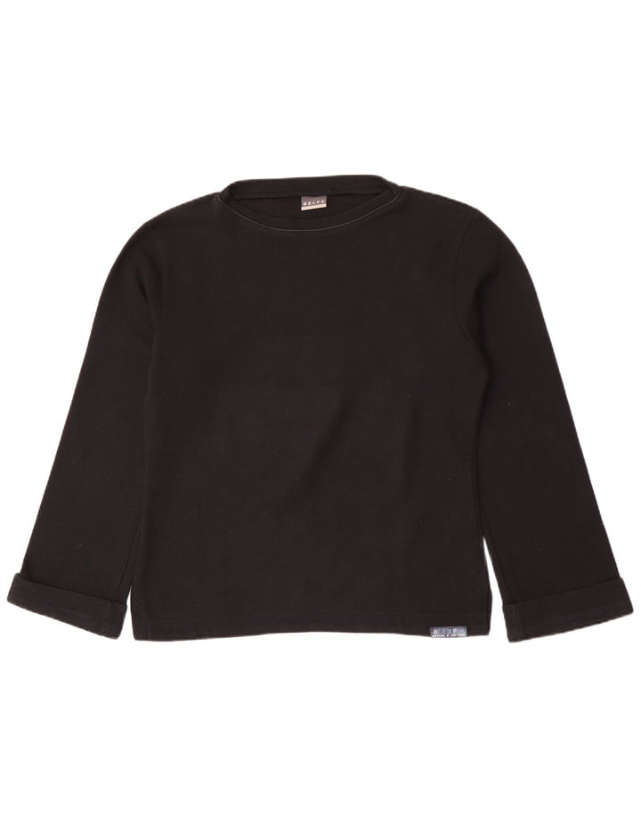 Belfe Top pentru femei cu mânecă lungă UK 12 Medium Negru Poliester