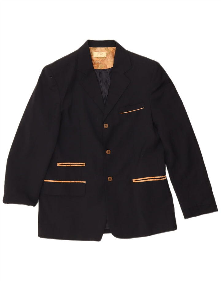 ALVIERO MARTINI Sacou blazer cu 3 nasturi pentru baieti 13-14 ani XL bleumarin