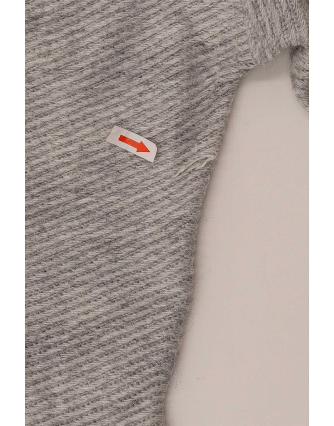 Pulover pentru femei asimetric cu decolteu în V supradimensionat, UK 10, gri mic