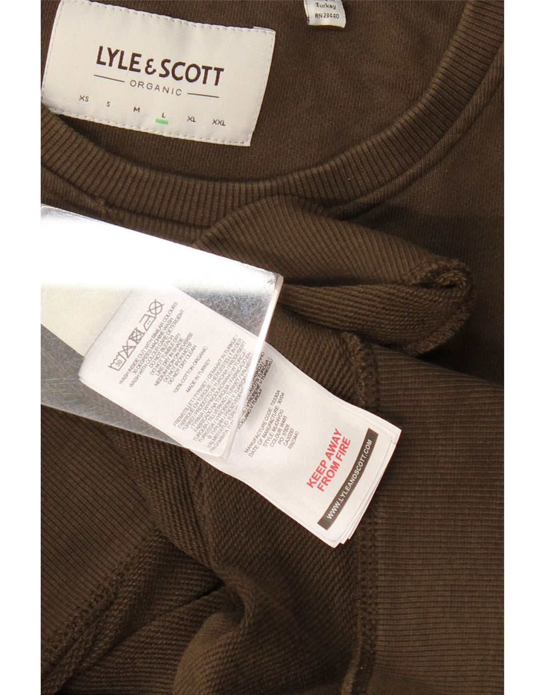 LYLE & SCOTT Hanorac pentru bărbați Pulover mare din bumbac kaki