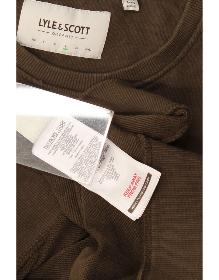 LYLE & SCOTT Hanorac pentru bărbați Pulover mare din bumbac kaki