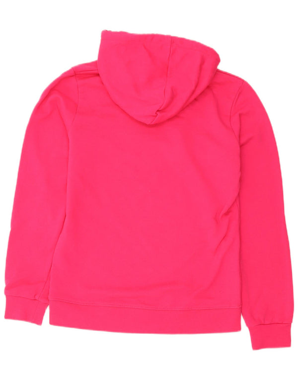 Pyrex Womens Graphic Hoodie Jumper UK 10 Small Pink Cotton
