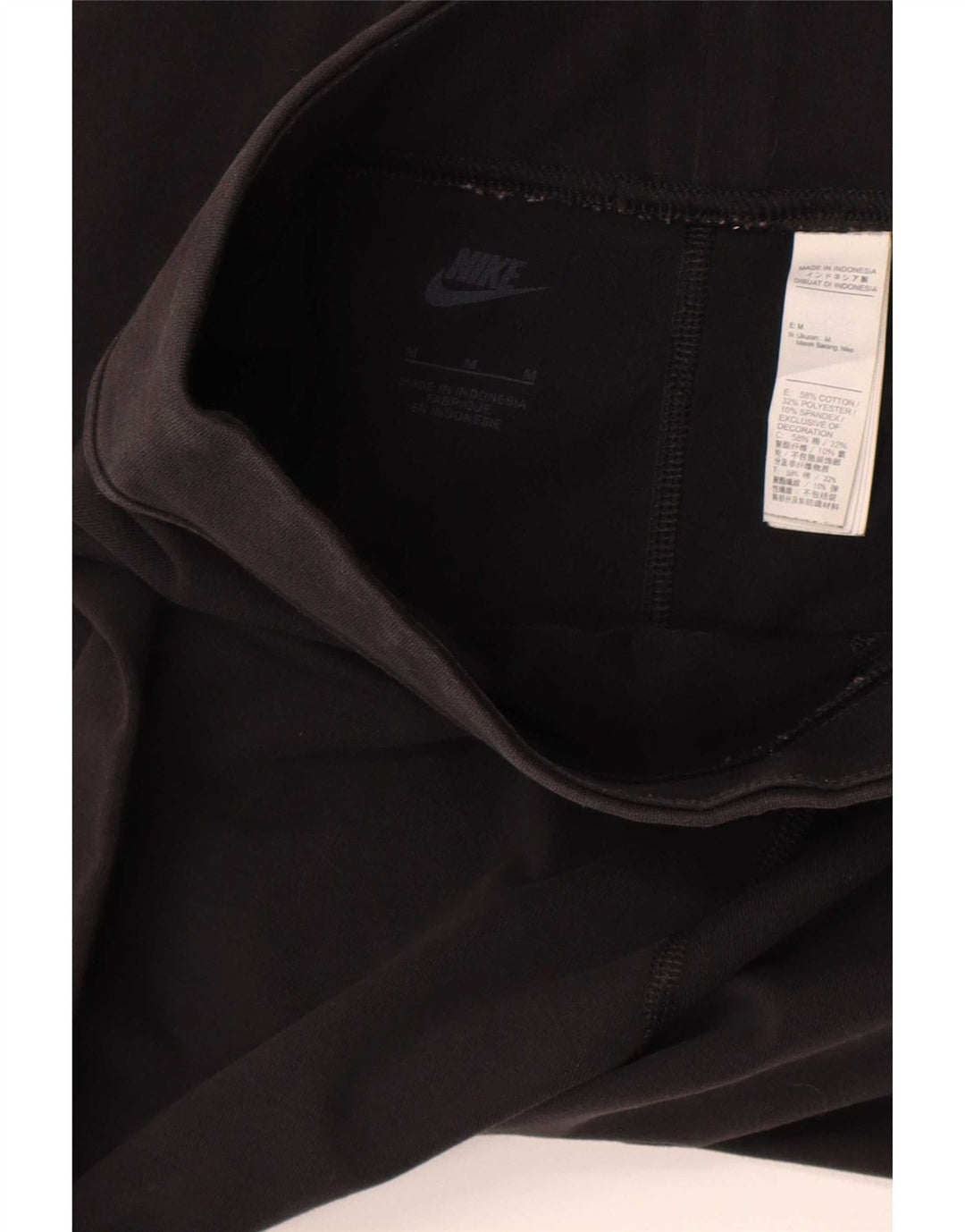 Leggings grafic Nike pentru femei UK 12, bumbac mediu negru