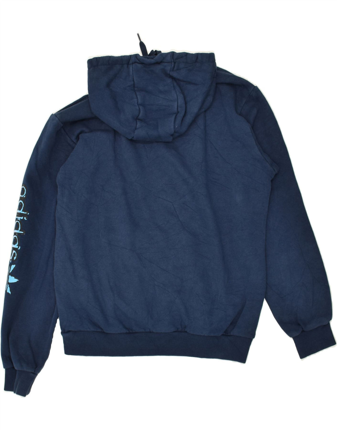 Pulover cu glugă grafic ADIDAS pentru bărbați, poliester bleumarin mediu
