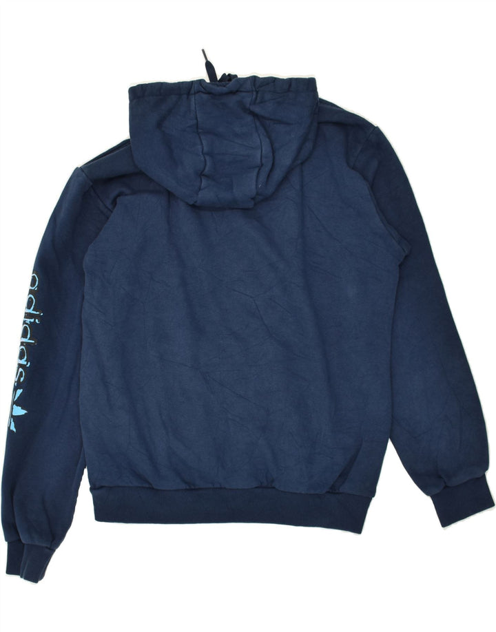 Pulover cu glugă grafic ADIDAS pentru bărbați, poliester bleumarin mediu