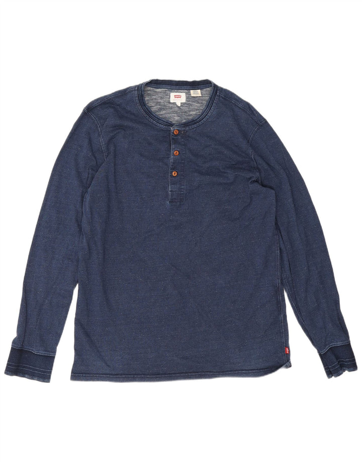 Levi's Top pentru bărbați cu mânecă lungă, mare, bleumarin, bumbac