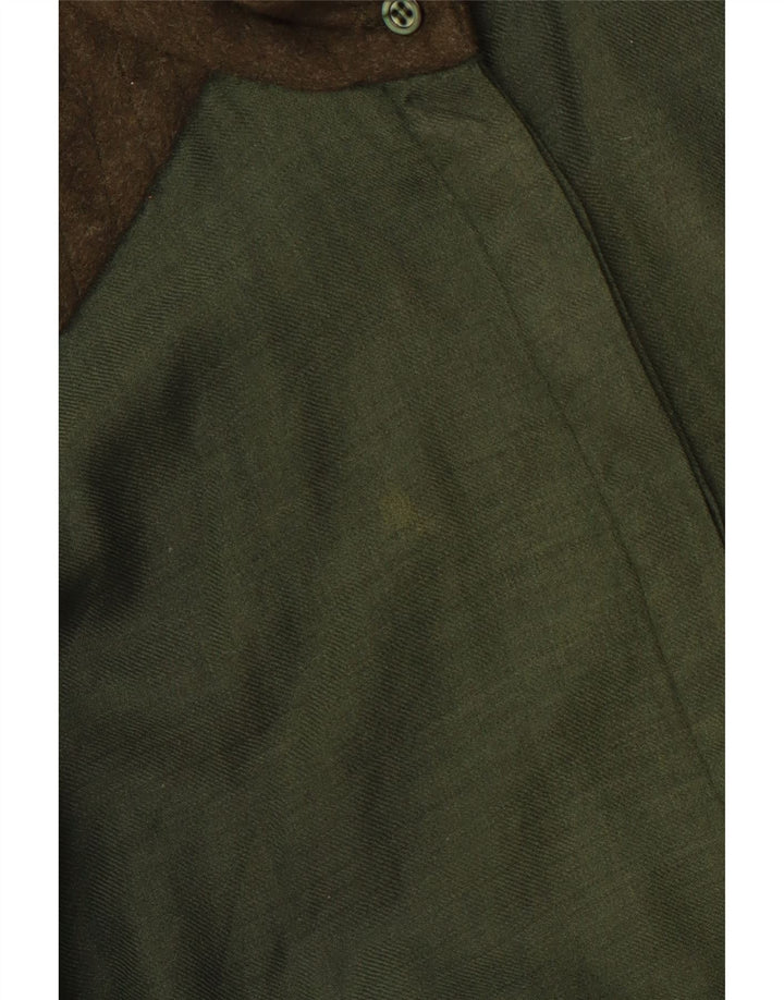 Bluză de cămașă militară pentru femei PANCALDI & B UK 14 verde mediu Colorblock