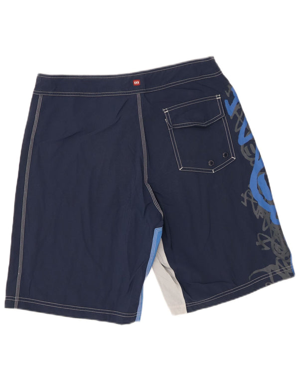 Pantaloni scurți de înot cu grafic pentru bărbați Animal, medii, albastru, poliester color bloc