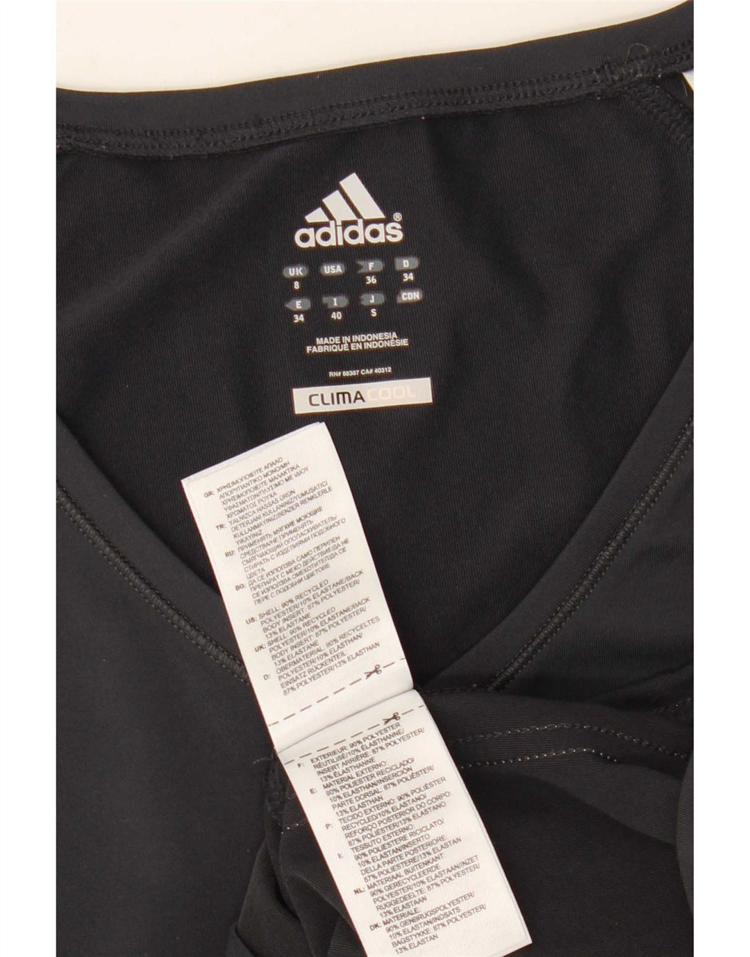 Tricou Adidas Climacool pentru femei Top UK 8 Small Gri Poliester