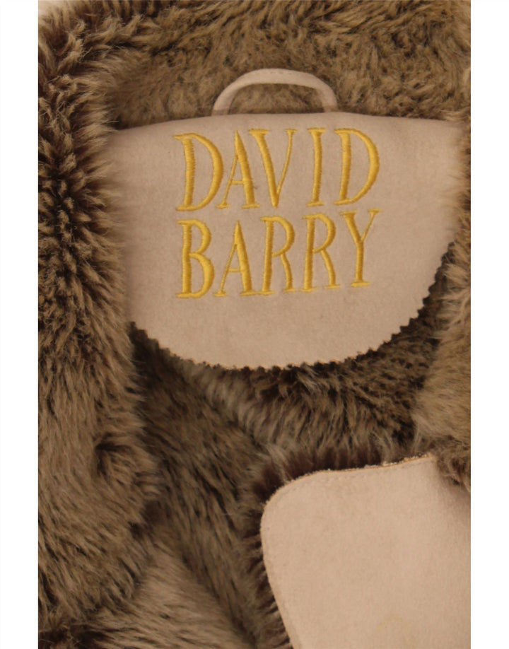 DAVID BARRY Womens Sherpa Jacket UK 20 2XL Beige Vintage David Barry and Second-Hand David Barry from Messina Hembry 