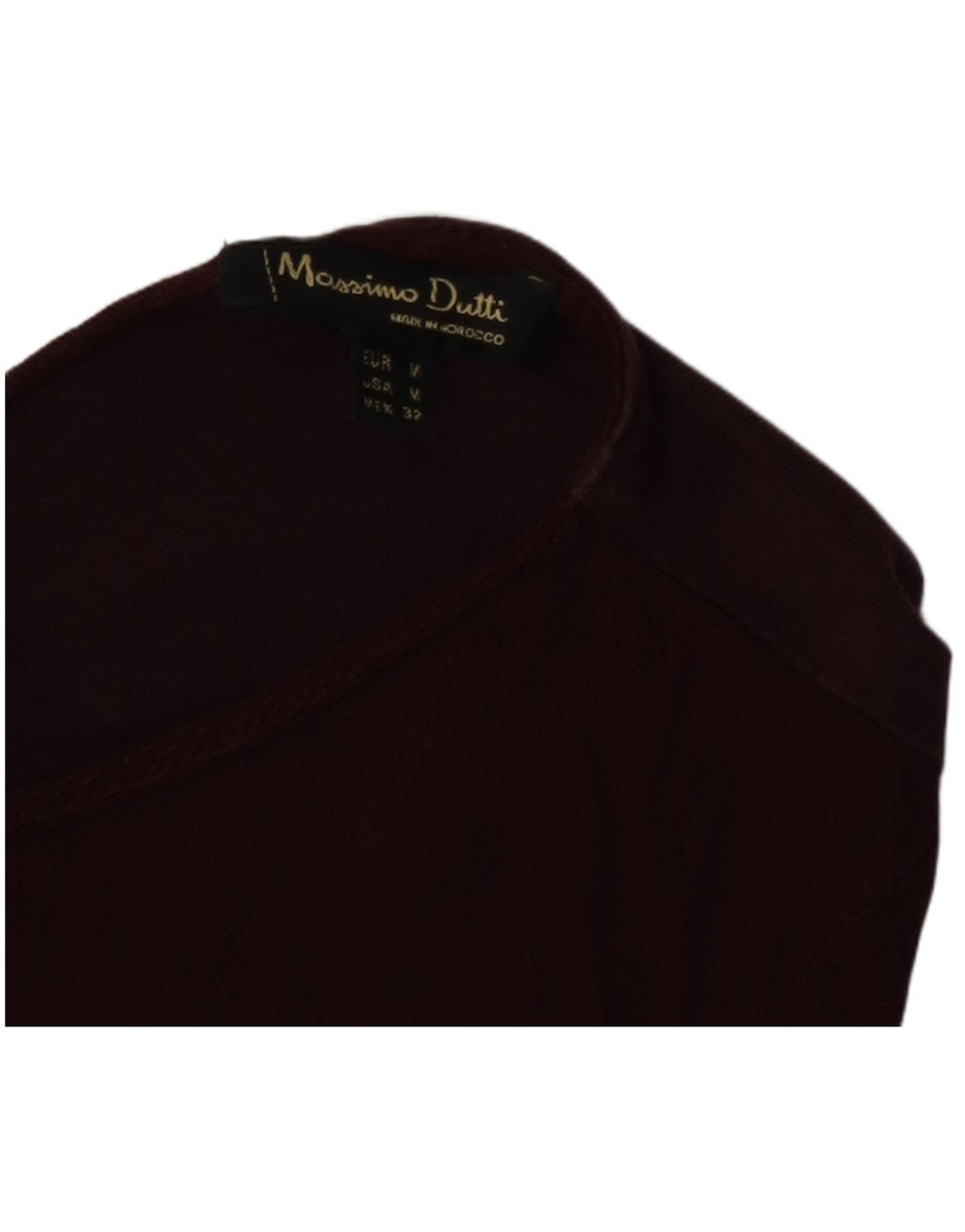 Top pentru femei Massimo Dutti cu mânecă lungă UK 12 Medium Burgundy