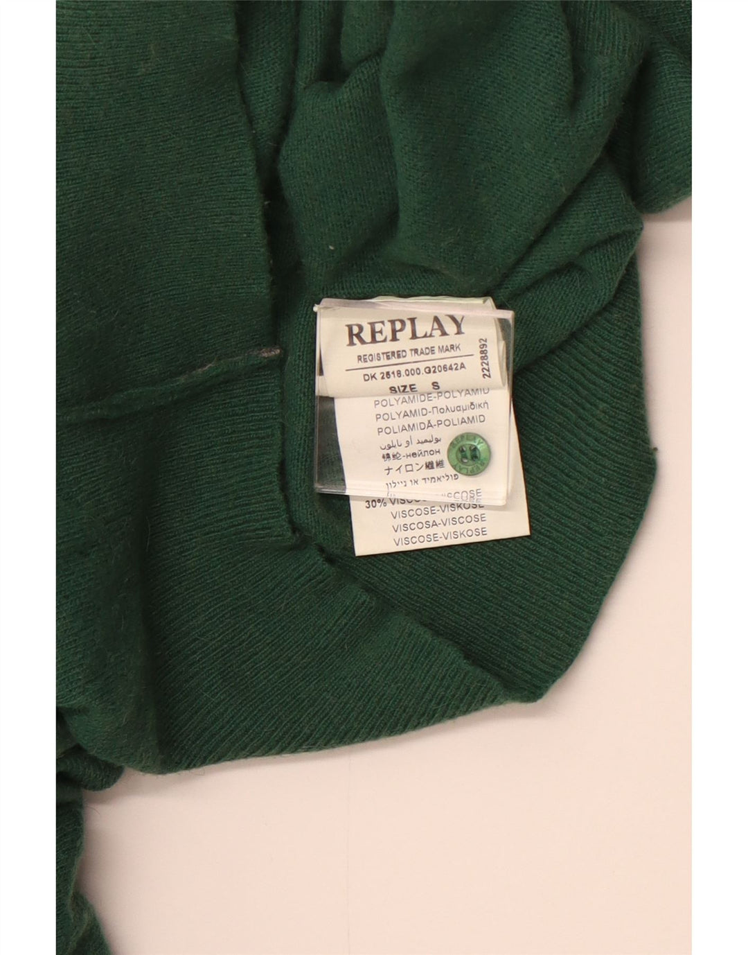 Pulover cardigan pentru femei REPLAY UK 10 Poliamidă verde mică