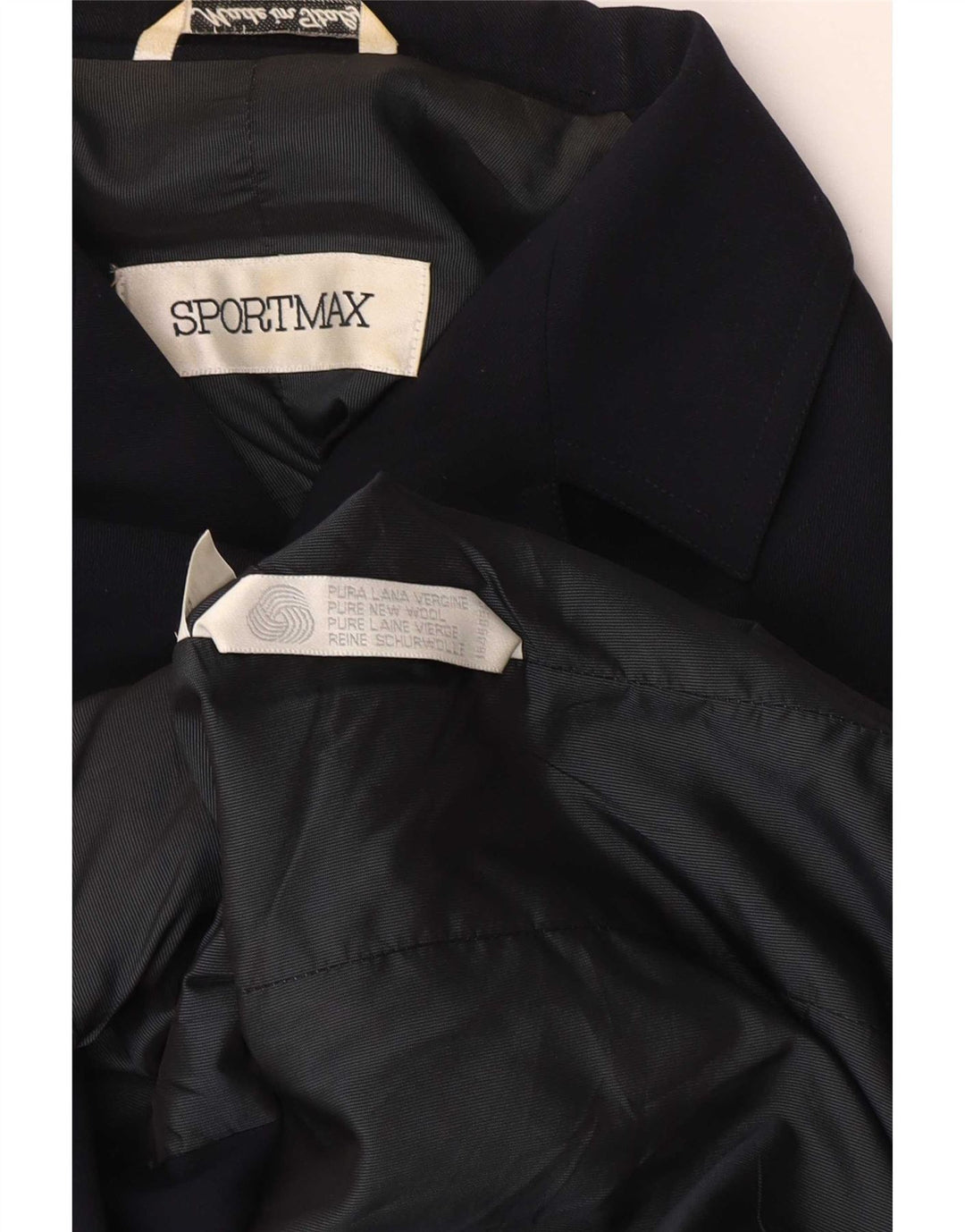 Jachetă Sportmax pentru femei UK 12 Mediu Lână bleumarin