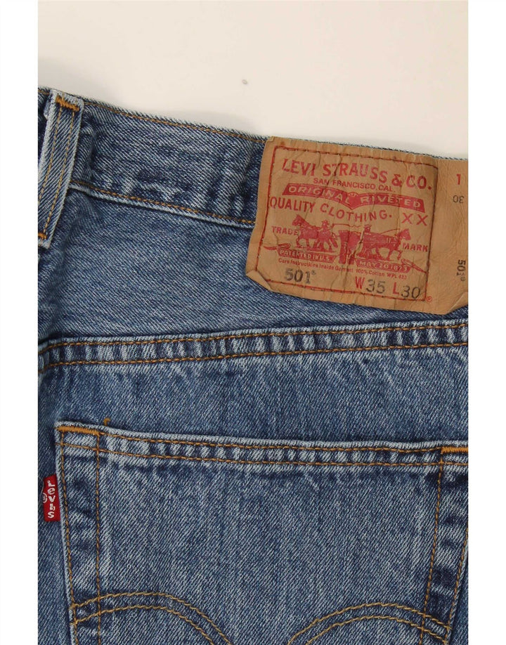 Blugi Levi's 501 Straight pentru bărbați W35 L30 Bumbac albastru