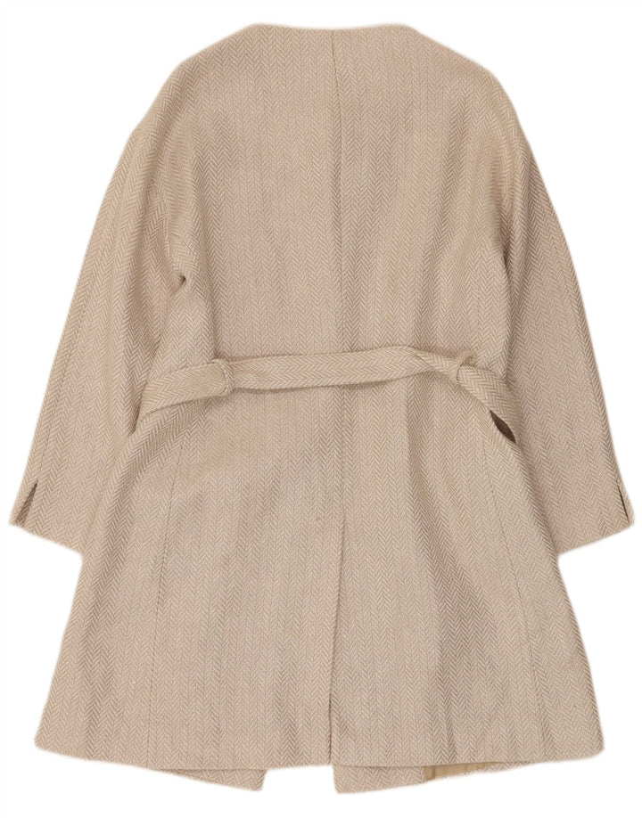 Pardesiu pentru femei Elegance UK 12 Medium Beige Herringbone In