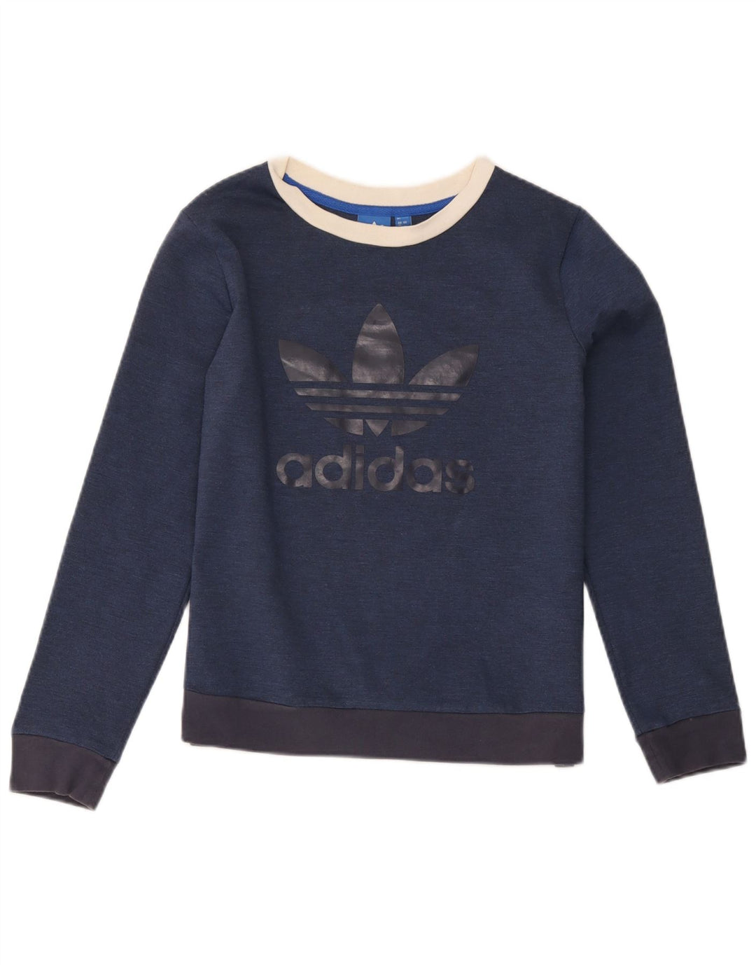 Pulover de hanorac grafic Adidas pentru femei UK 12 Medium Bleumarin Colorblock
