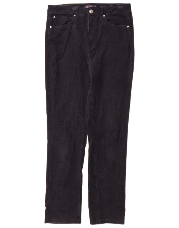 Pantaloni din velur pentru femei Marks & Spencer UK 12 Medium W30 L30 Bleumarin