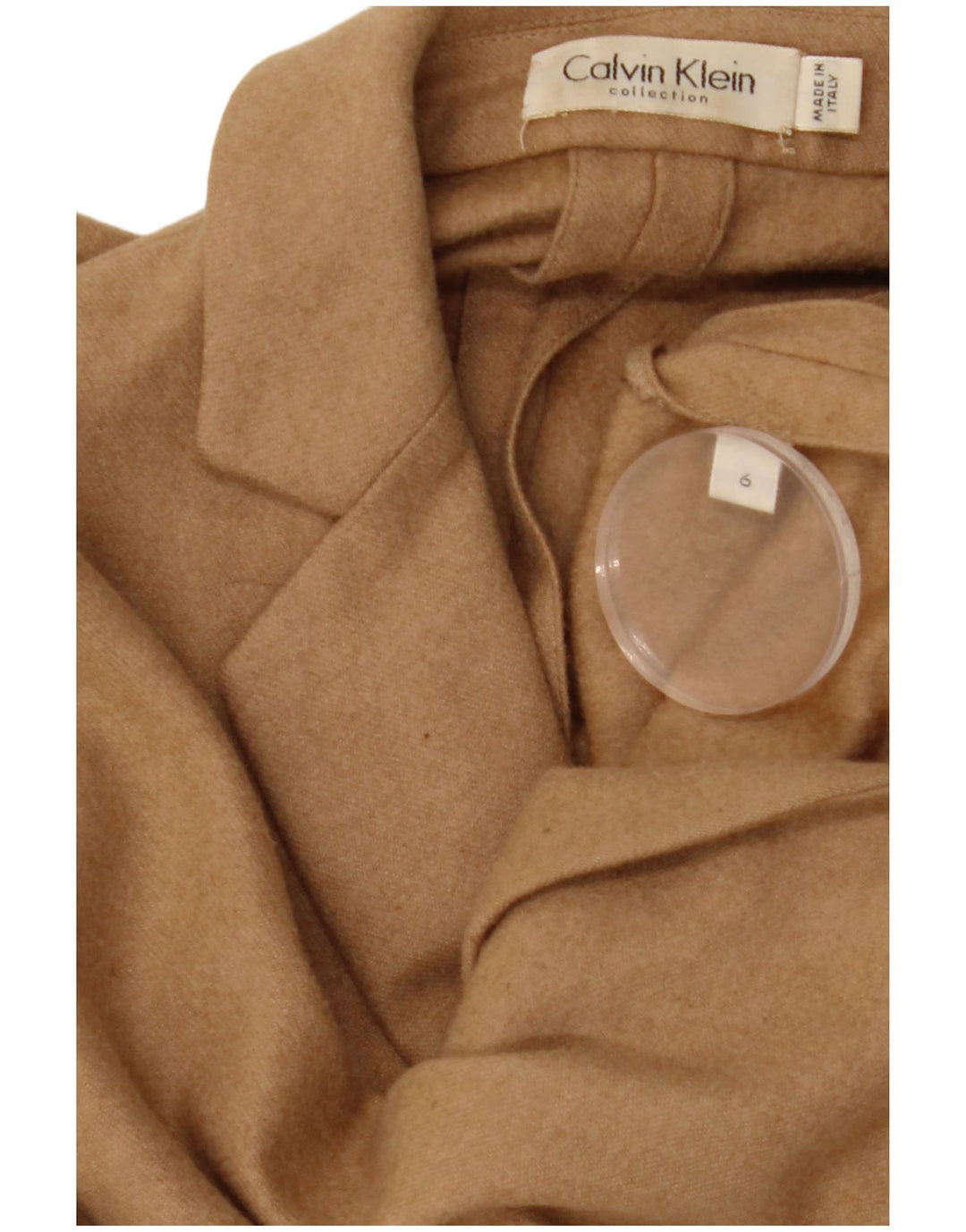 CALVIN KLEIN Jachetă pentru femei Crop 2 Button Blazer US 6 Medium Brown