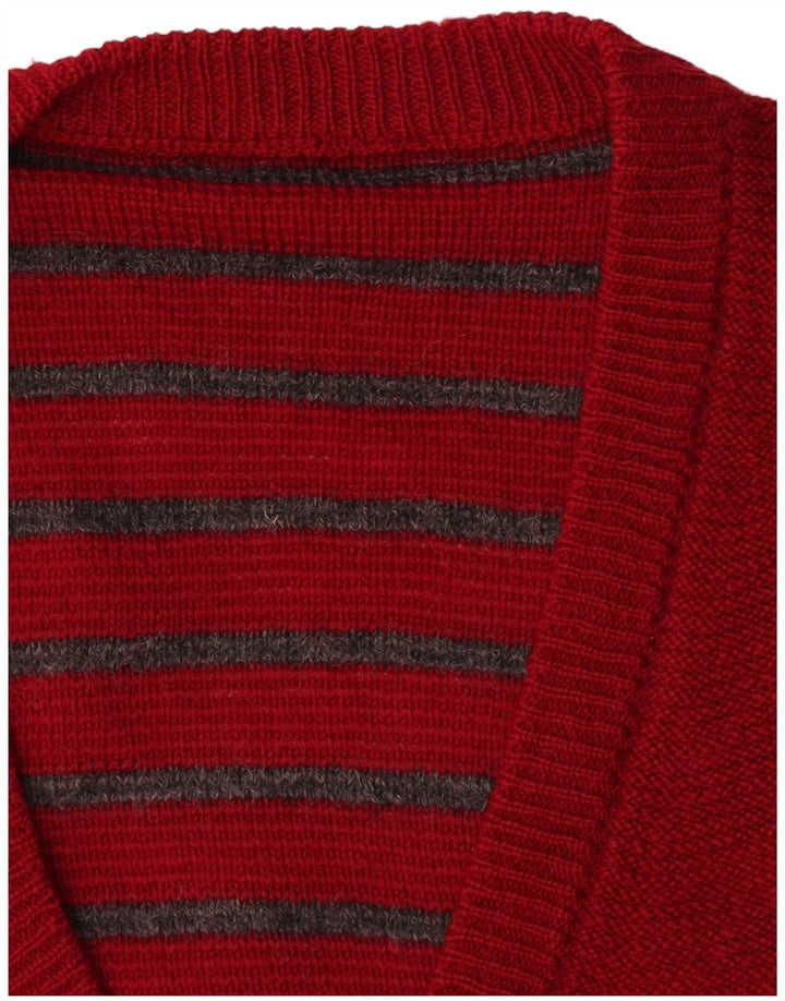Pulover Cardigan Vintage pentru bărbați, mare, roșu