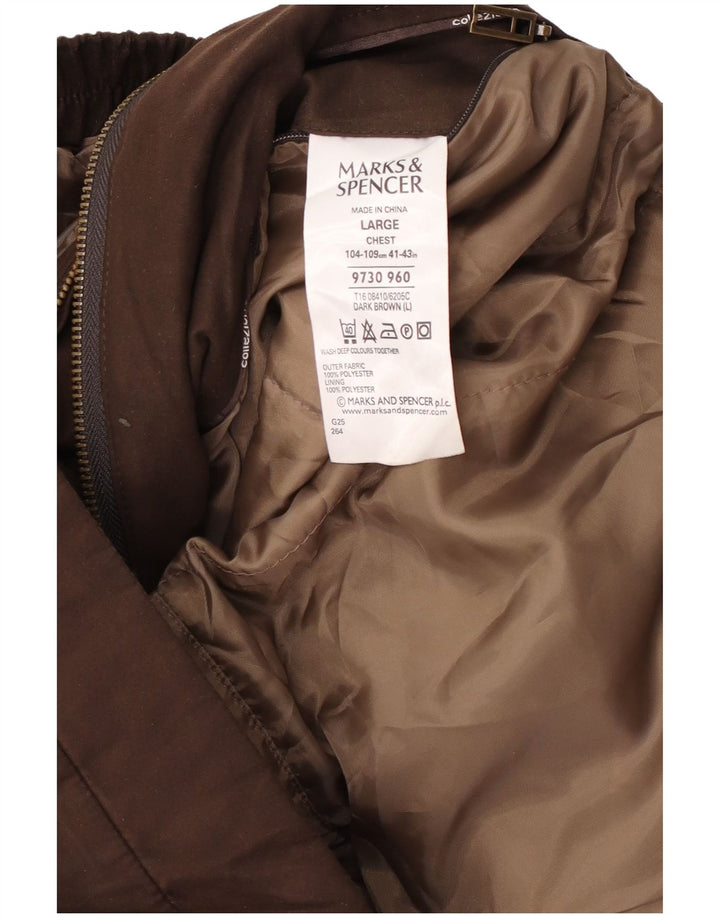 Geacă bomber pentru bărbați Marks & Spencer UK 40 Poliester maro mare