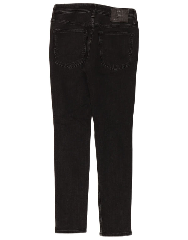 Blugi slim pentru bărbați Jack & Jones Distressed W32 L30 bumbac negru