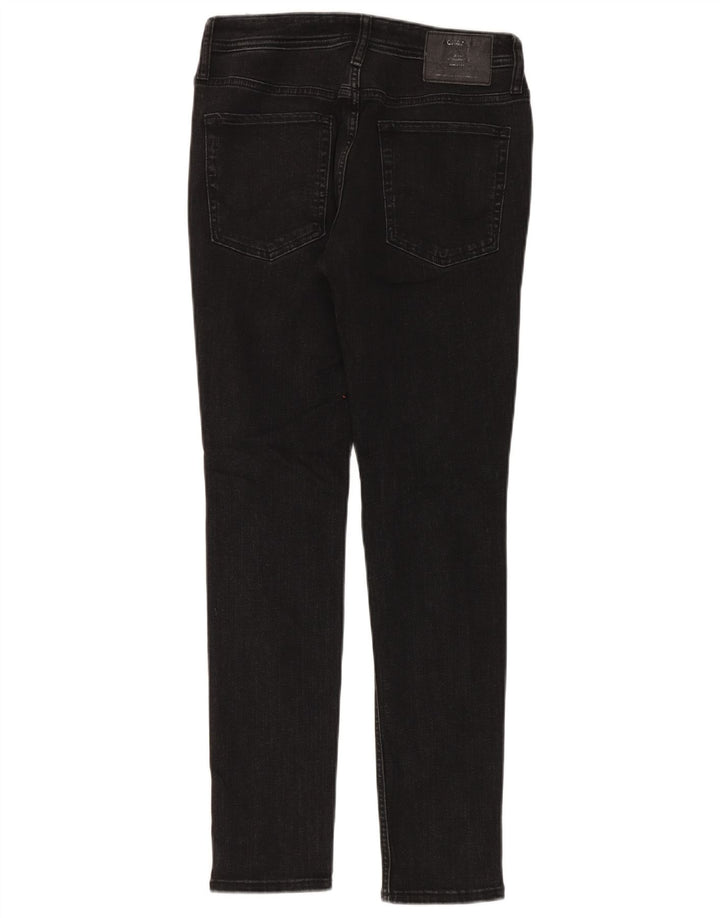 Blugi slim pentru bărbați Jack & Jones Distressed W32 L30 bumbac negru