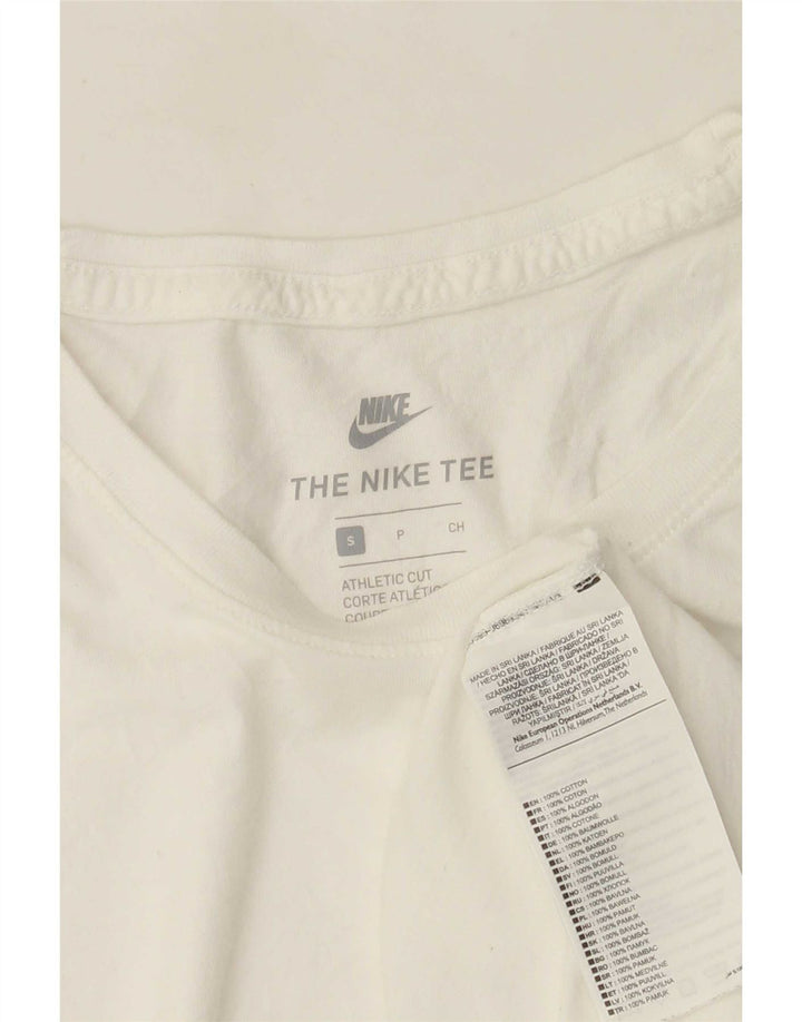 Tricou cu croi atletic Nike pentru bărbați Top mic, alb, bumbac