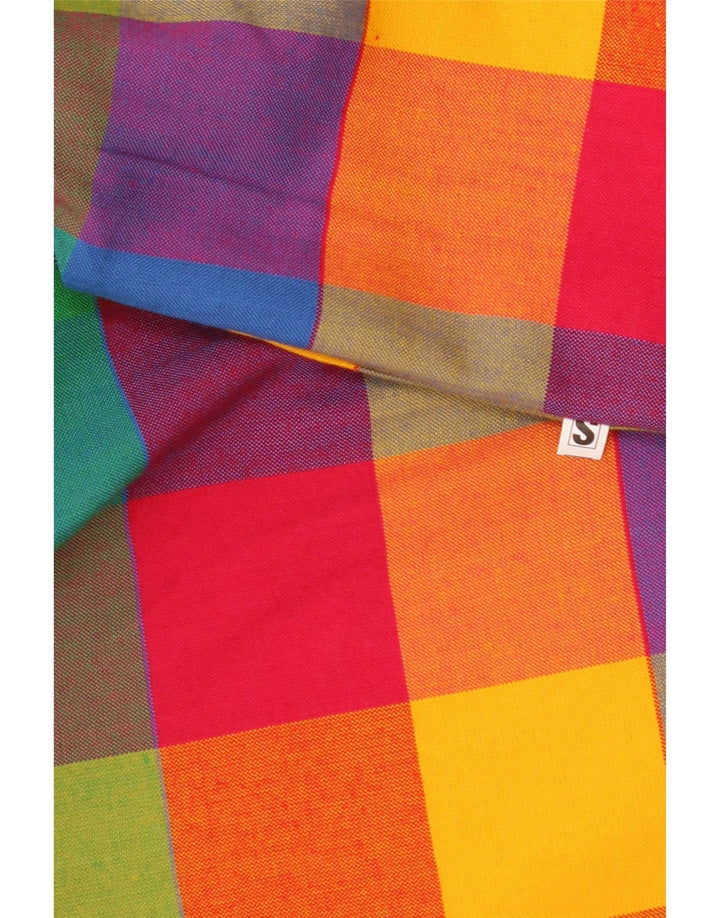 Vestă de blugi OPEN Vintage pentru femei UK 10, patchwork multicolor mic